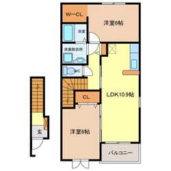 甚目寺駅 徒歩25分 2階の物件間取画像